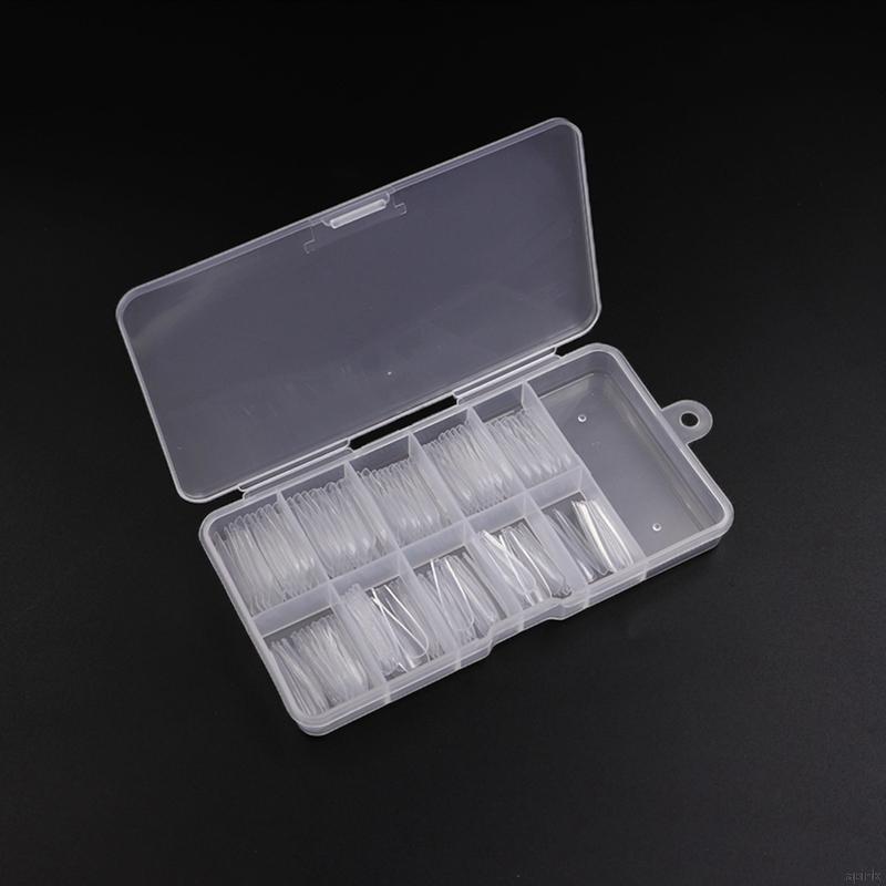 [Hàng mới về] Bộ 100 móng tay giả bằng nhựa ABS màu trắng/ trong suốt tiện dụng
