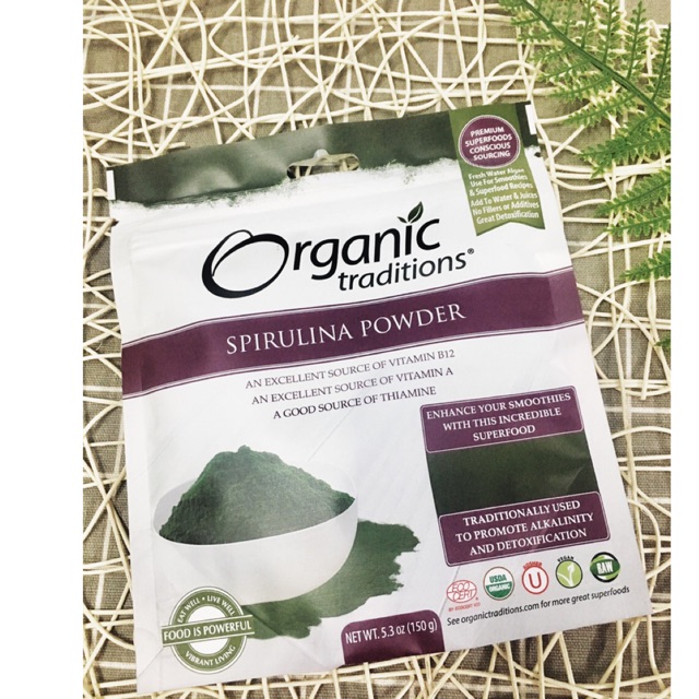 Bột tảo Spirulina Hữu cơ Traditions