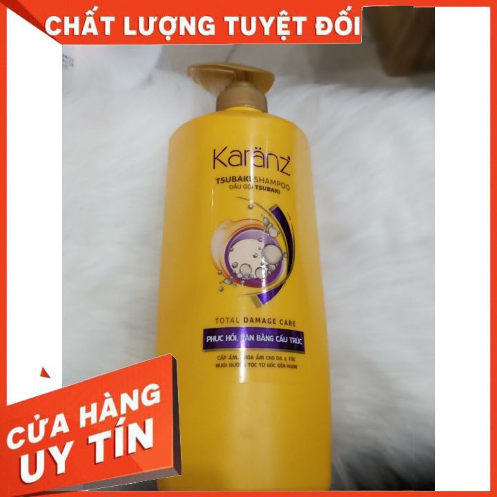 Dầu gội KARANZ STUBAKI 900g   giúp suôn mượt bồng bềnh, phục hồi cân bằng cấu trúc cải thiện khô xơ hư tổn tóc