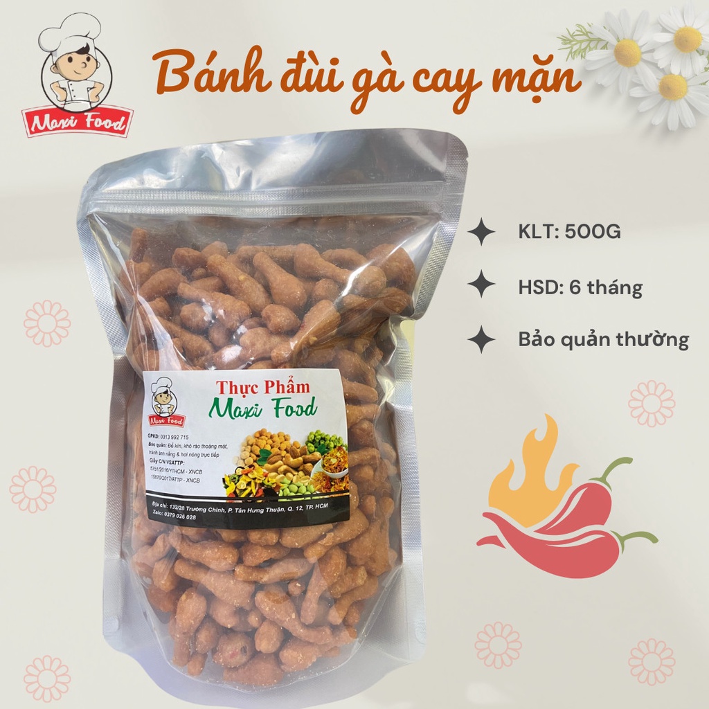 500g Bánh Đùi Gà Cay Mặn | Maxifood