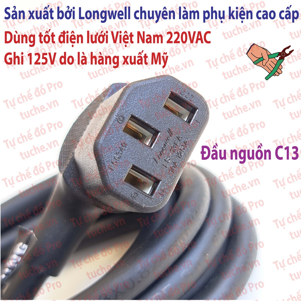 Dây nguồn Samsung cho máy tính, nồi cơm điện đầu gập cong vuông góc 90 độ 10A 2200W