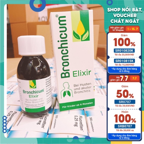 Siro Bronchicum giảm ho và viêm phế quản cho trẻ từ 6 tháng - 100ml
