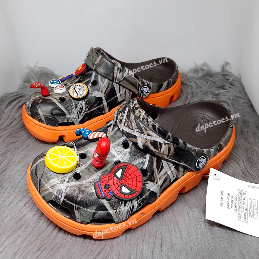 Bảng màu 1: Dép crocs duet sport vẩy sơn nam nữ, dép cross camo, dép crocs đế loang tặng kèm jibbitz - Crocshouse