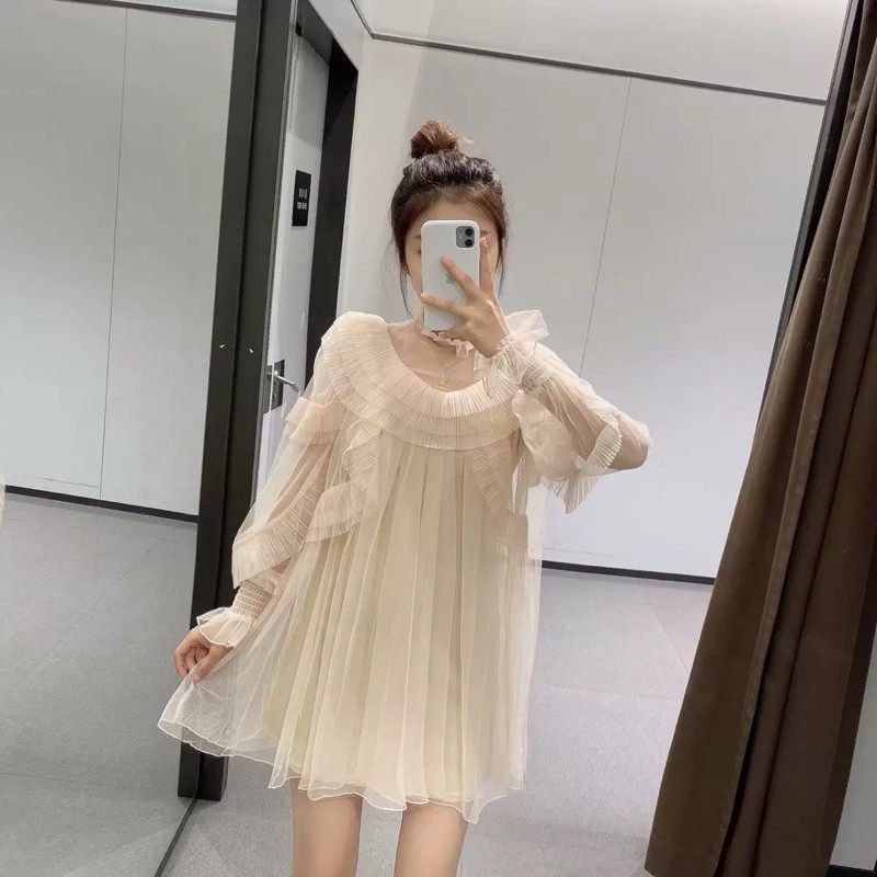 Váy Za Ra xuất. Váy baybydoll tiểu thư