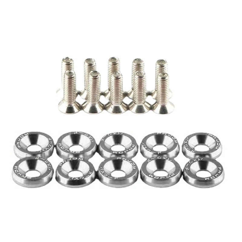 Set 10 Tấm Chắn Bằng Nhôm Cao Cấp Cho Động Cơ Xe Ô Tô Fender M6 T6 Grade CNC