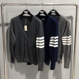 Áo len cardigan Thom Browne kẻ tay nam nữ