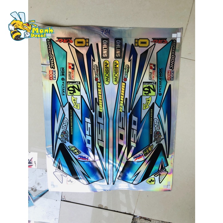 Ten rời xe winner crom titan dán xe đen
