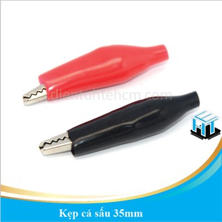 COMBO 5 BỘ Kẹp cá sấu size 35mm (Cặp đen đỏ)