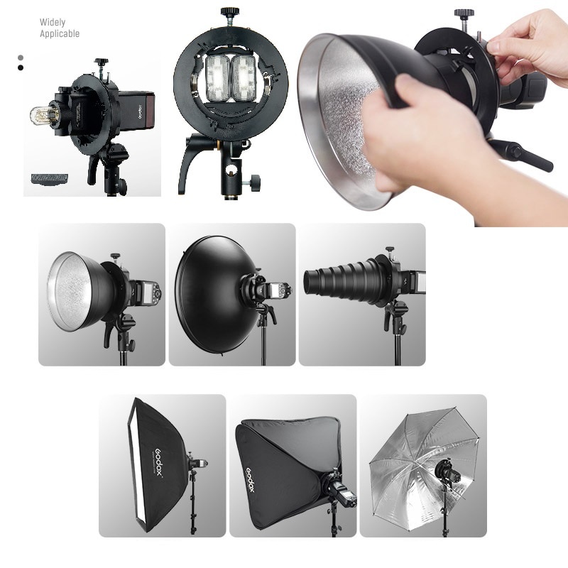 Ngàm Godox S2 Loại Chữ S Cho Godox V1 Ad200Pro Ad400Pro Ad200 V860Ii Tt685 Tt600 Tt350