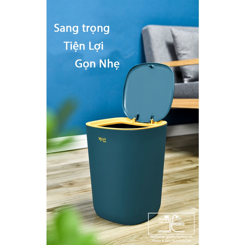 Thùng rác phòng khách - phòng tắm - nhà bếp - nhà vệ sinh - Loại TO - Nhựa cao cấp - ngăn vi khuẩn phát triển