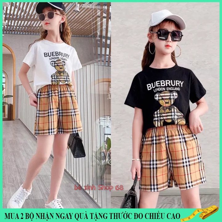 Quần áo bé trai 18-45kg, đồ bộ bé trai từ 5-15 tuổi gấu bbr đồ đôi cực kì đáng yêu , vải thoáng mát,may kĩ