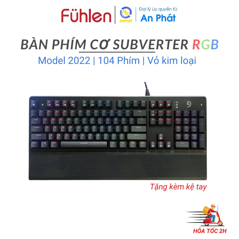 Bàn phím cơ Fuhlen S Subverter RGB Mechanical Blue Switch Black