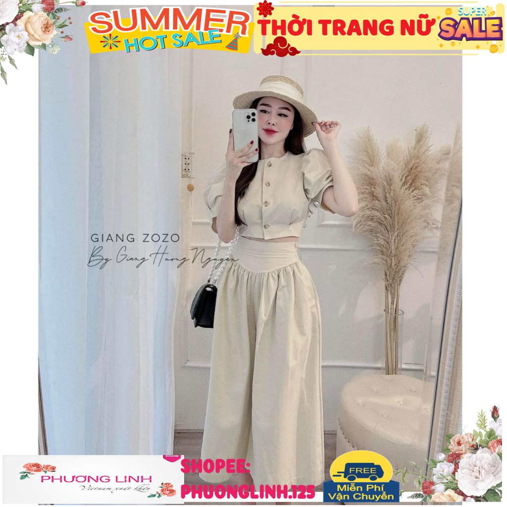 SET ÁO BE KHUY MIX QUẦN CẠP CÁCH ĐIỆU CHO NỮ | BigBuy360 - bigbuy360.vn