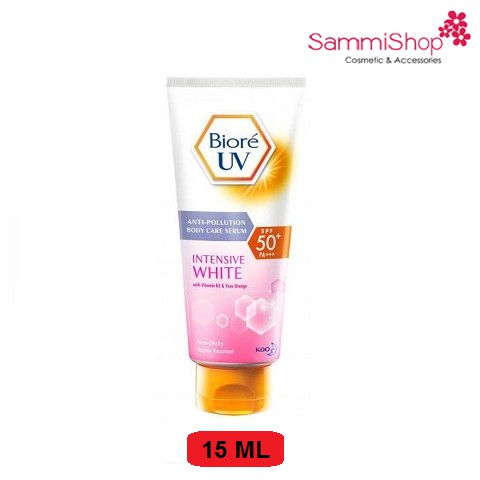 Biore UV Anti-pollution Body Care Serum Intensive White SPF50+/PA+++ 15ml (Hàng tặng k bán)