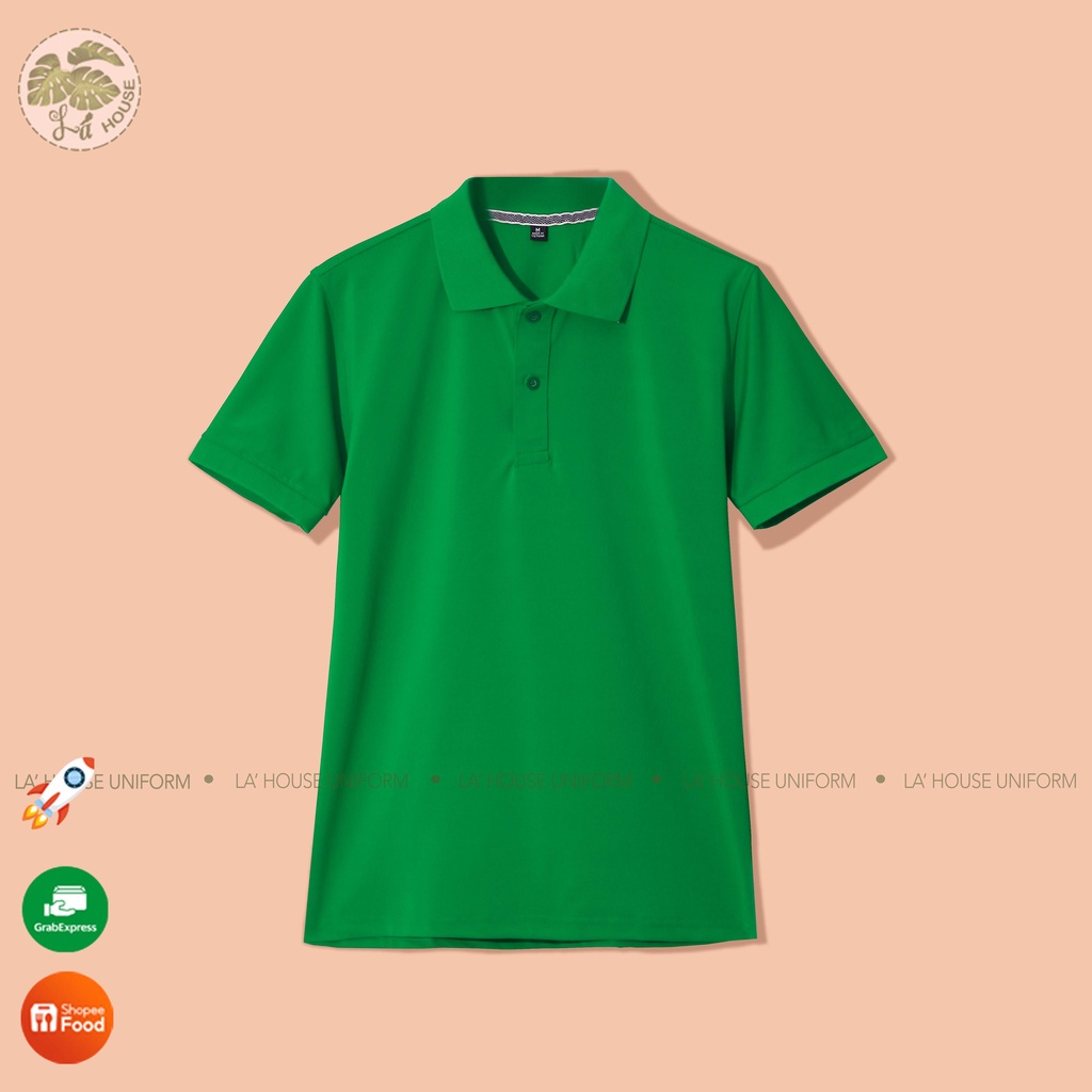 Áo thun polo màu Xanh két La' House Uniform
