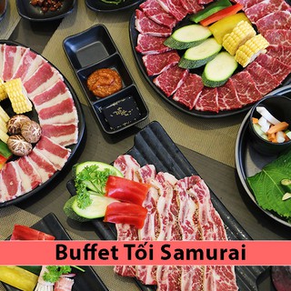 HCM [E-Voucher] Samurai BBQ - Buffet Tối Lẩu Nướng BBQ Bò Mỹ, Hải Sản Và Sushi Phong Cách Nhật Bản (DT)