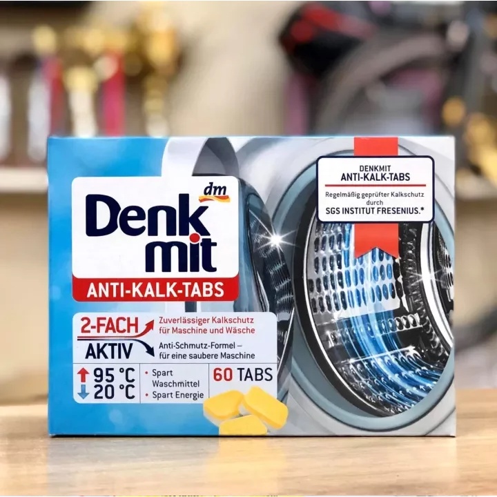 Combo Viên Tẩy Lồng Máy Giặt Denkmit, vệ sinh máy giặt, lồng giặt chống bám cặn quần áo NHẬP KHẨU ĐỨC