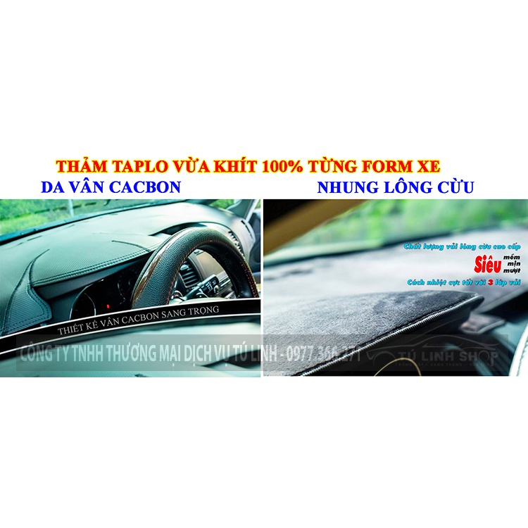 Thảm taplo BMW bằng lông Cừu 3 lớp hoặc Da Cacbon