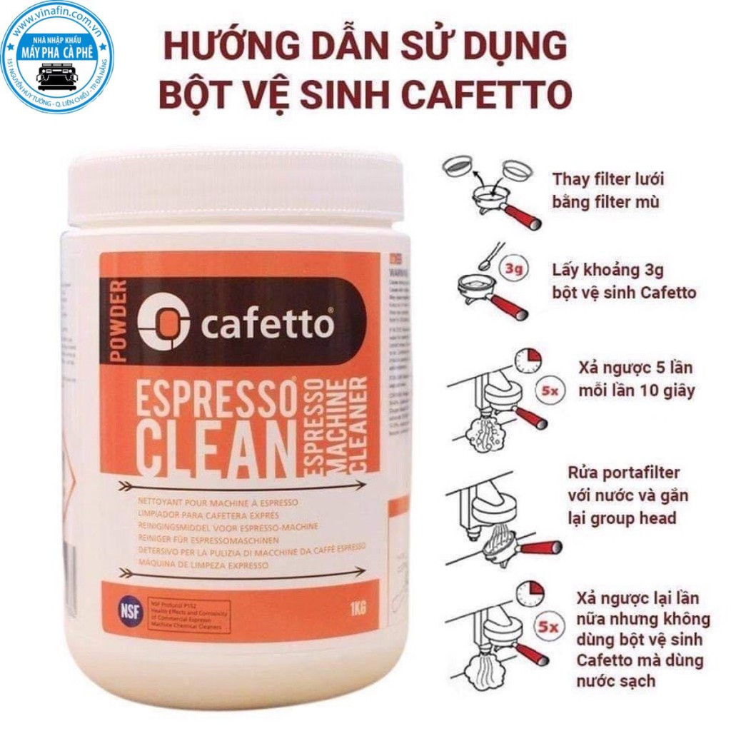 Bột Vệ Sinh Máy Pha Cà Phê CAFETTO