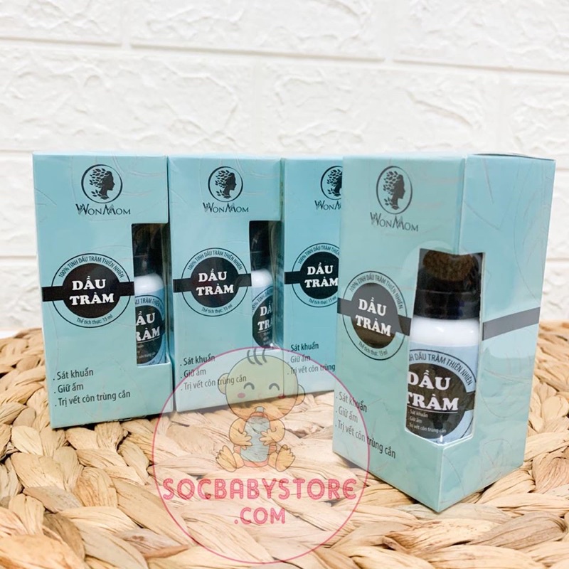 Dầu tràm nguyên chất Wonmom 15ml ( 100% lá tràm thiên nhiên)