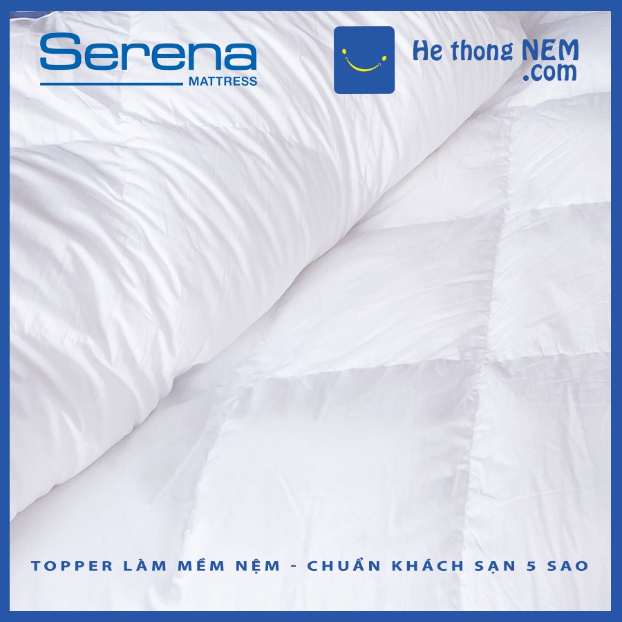 Tấm Topper Nệm Dày 9cm Làm Mềm Nệm Đệm Topper Cao Cấp SERENA Tấm Nệm Đệm Topper Dày Trải Giường - Hệ Thống Nệm