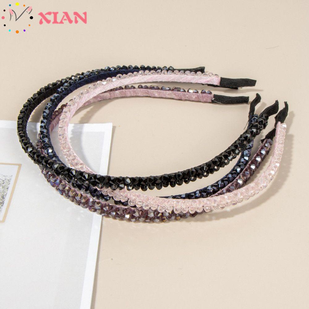 Cài tóc bản mỏng đính đá sáng bóng sang trọng có nhiều màu dành cho nữ