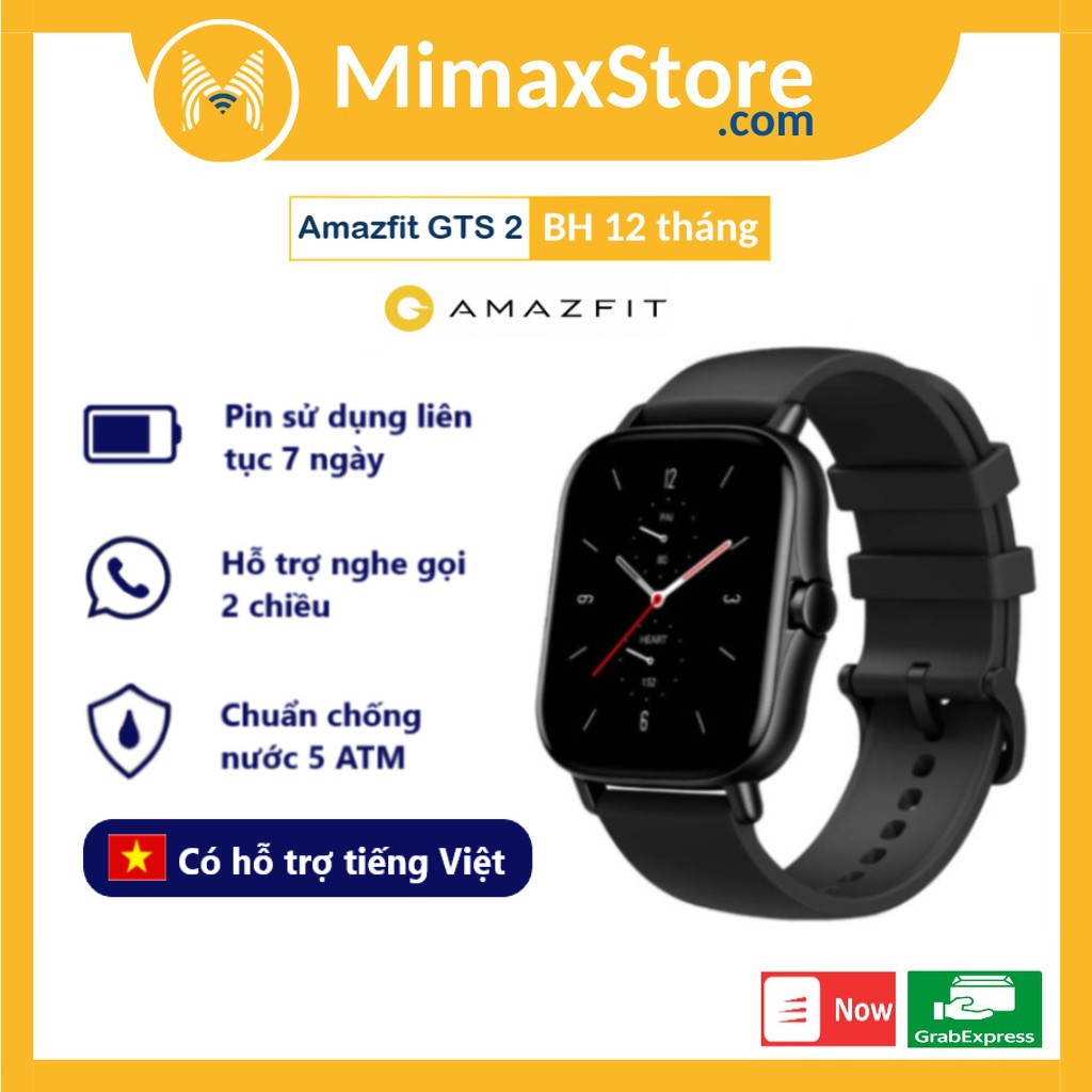 [Hỏa Tốc - HCM] Đồng Hồ Thông Minh Amazfit GTS 2 | Hỗ Trợ Tiếng Việt | Hỗ Trợ Đàm Thoại | Bản Quốc Tế | Hàng Chính Hãng