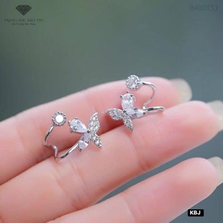 Bông tai bạc kẹp hình bướm
