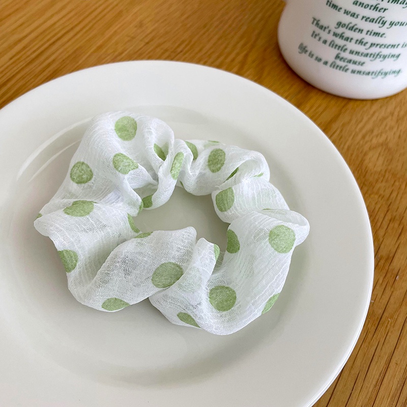 Dây Cột Tóc Màu Xanh Lá Đơn Giản Thời Trang Xuân Hè Xinh Xắn Cho Nữ