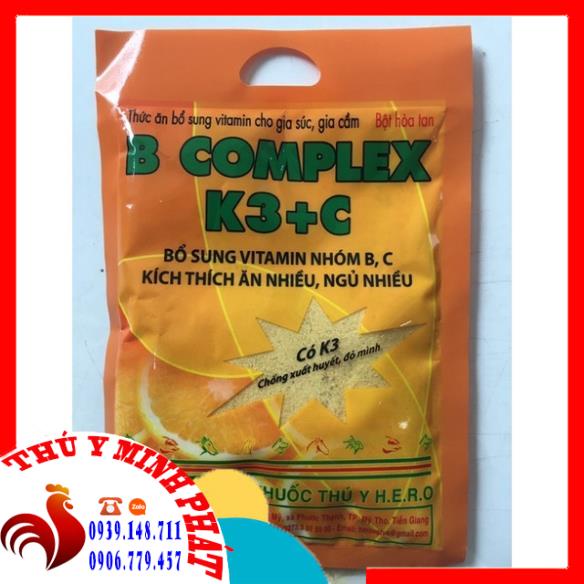 BCOMPLEX K3 C gói 1kg  thèm ăn, mau lớn. Bổ sung vitamin và các chất thiết yếu