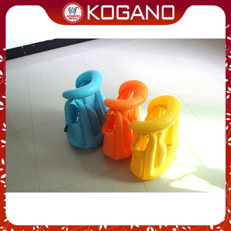 Áo Phao Cho Bé Tập Bơi KOGANO Có Khóa Cài An Toàn Bé Gái Bé Trai Size S 1 - 6 Tuổi SS-001097 [Tặng Bơm Phao]