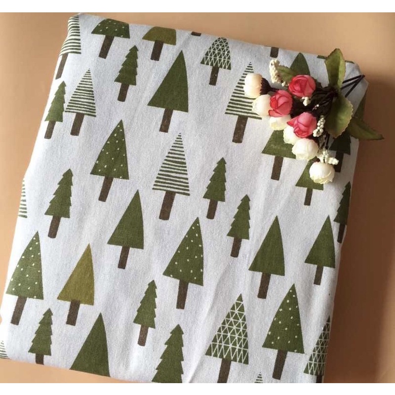 Vải canvas mẫu cây thông