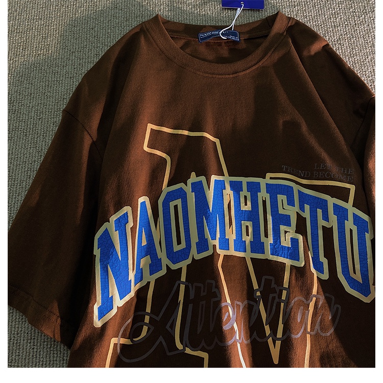 Áo thun Fashmily 100% cotton tay ngắn dáng rộng thời trang mùa hè phong cách Hàn Quốc cho nữ