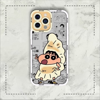 Ốp lưng iphone samsung xiaomi oppo cạnh vuông JM Case Crayon Shin há cảo