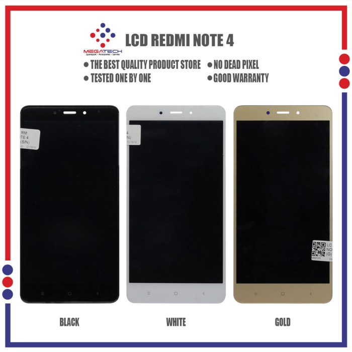 Màn Hình Cảm Ứng Lcd Màu Đen Thay Thế Chuyên Dụng Cho Xiaomi Redmi Note 4