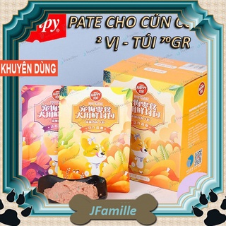 [DOG ONLY]Thức Ăn Ướt Cho Cún JFamille, Pate Sánh Mềm Mịn, Cung Cấp Dinh Dưỡng Cần Thiết. Sẵn 2 vị, gói 70gr - JF49