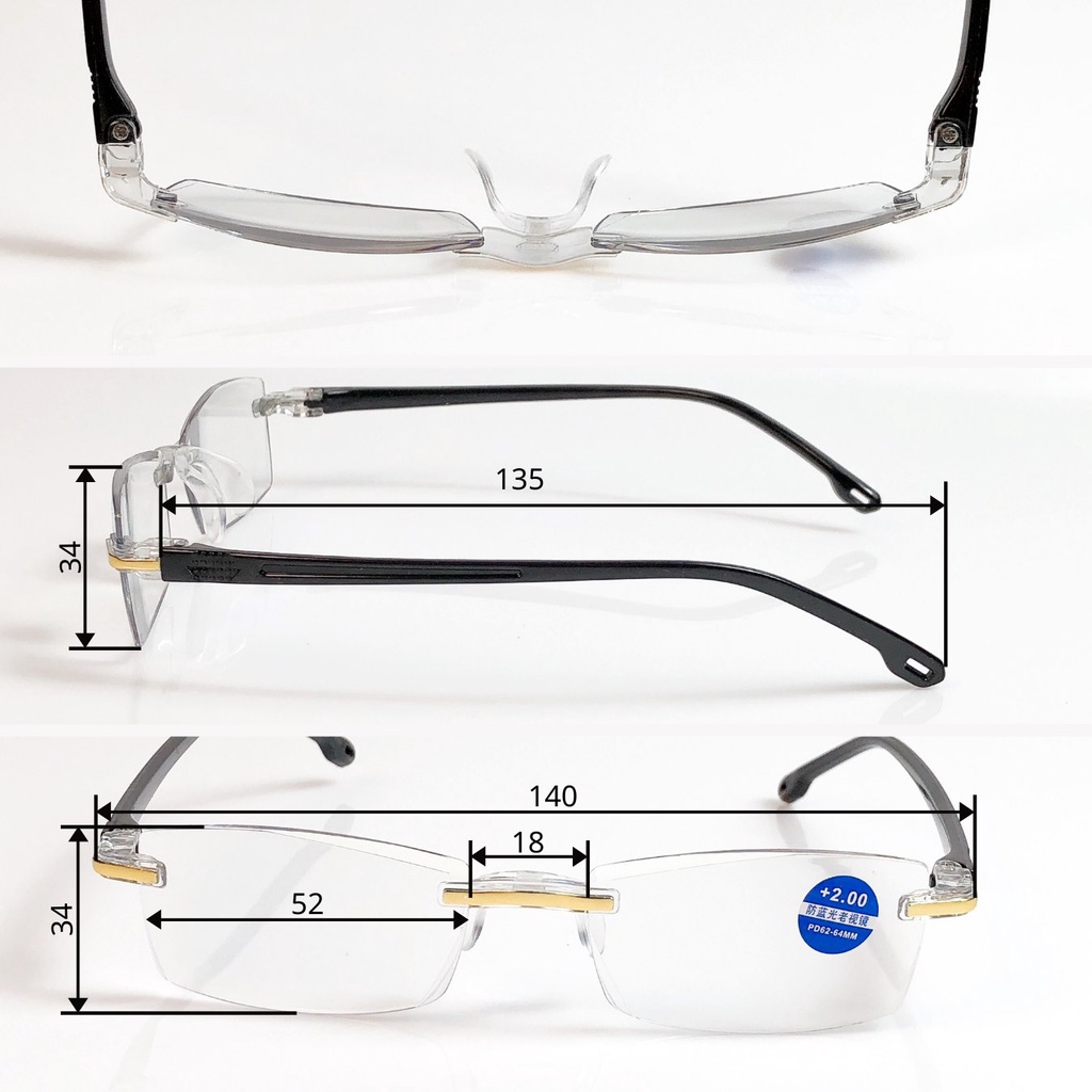 Kính Lão Thị Viễn Thị Trung Niên Nam Nữ, Kính Đọc Sách Báo Chống Ánh Sáng Xanh