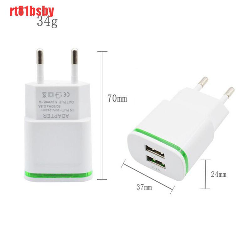 Đầu Sạc Usb 2 Cổng Rt81Bsby 5v 2a Cho Iphone Ipad Samsung