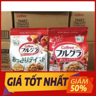 (HSD 12/12/2022) Ngũ cốc trái cây Calbee gói đỏ 800g - Nhật Bản