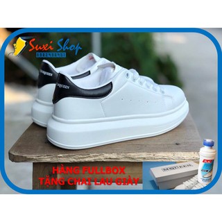 ⚡wstet giảm 20k⚡️ giày thể thao alexander mc queen gót da bóng màu đen