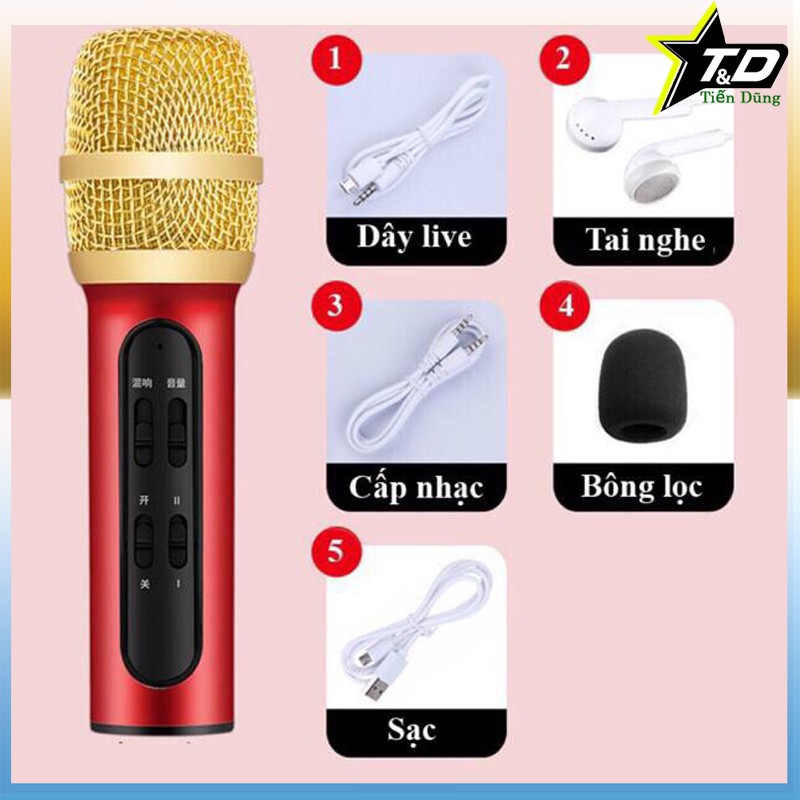 Mic livestream c11 dùng karaoke - Mic thu âm c11 chuẩn tặng tai nghe