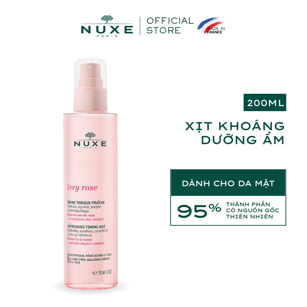 Xịt khoáng dưỡng ẩm Nuxe Very Rose 200ml