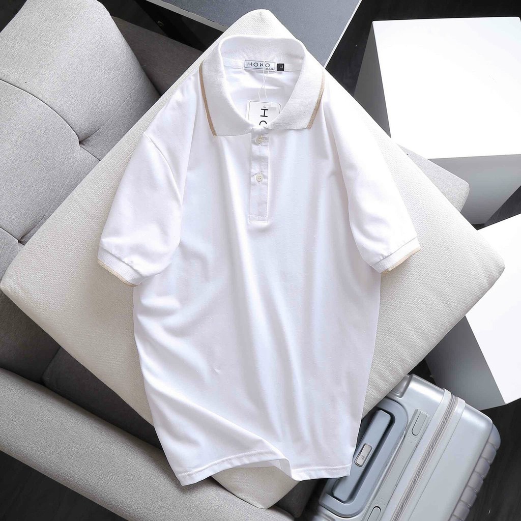 Áo thun nam ngắn tay có cổ cao cấp trơn đủ màu đơn giản chất vải cotton co giãn bốn chiều mặc mát form rộng VBSHOP