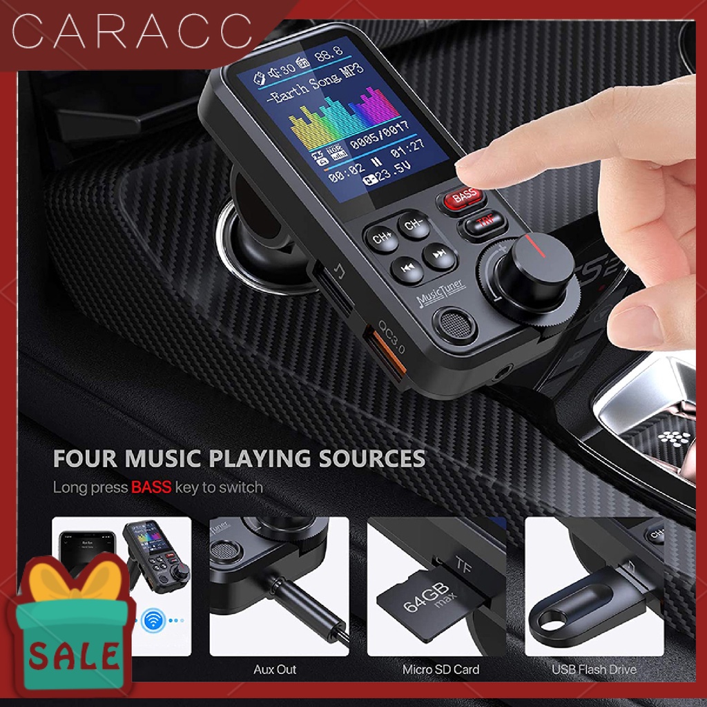 Máy Nghe Nhạc MP3 Bluetooth 5.0 FM Thông Minh Sạc Nhanh Cho Xe Hơi Xe Tải