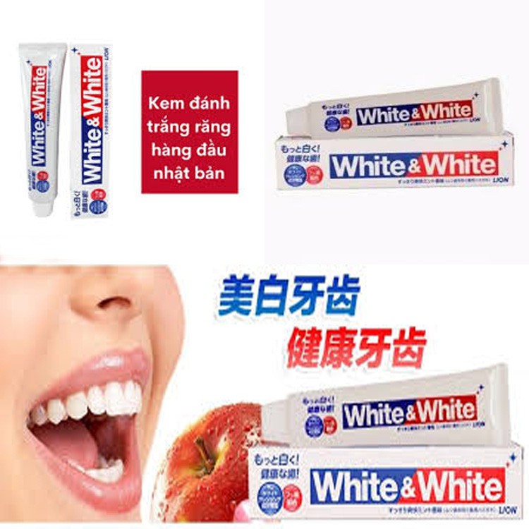 Kem Đánh Răng White & White Lion 150G | Hàng Nội Địa Nhật