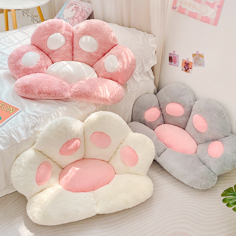 Ghế tựa lưng lót ghế ngồi thiết kế hình bàn chân mèo dễ thương tiện dụng cho văn phòng