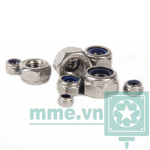 Đai ốc tự hãm inox M3, M4, M5,...(bán lẻ)