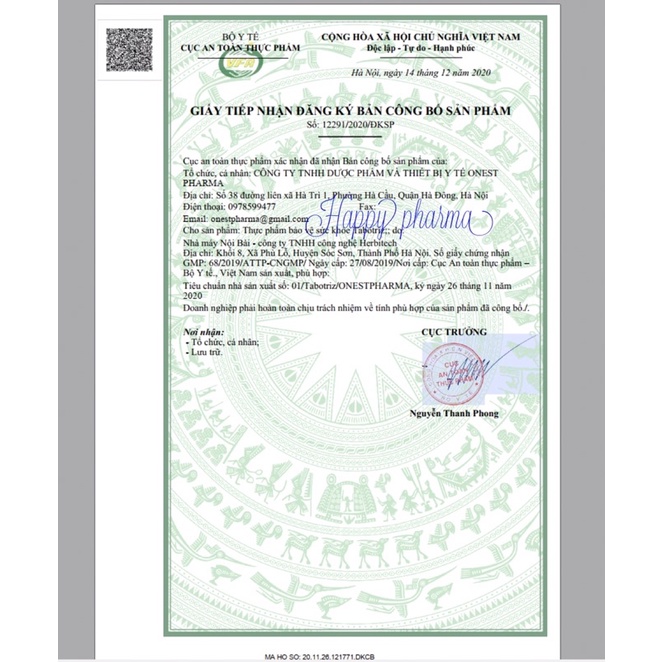 TABOTRIZ - Chất xơ hoà tan cho người bị táo bón, trĩ