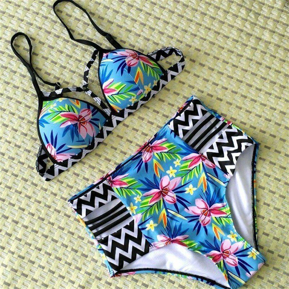 MYRONGVN Bikini Lưng Cao Thiết Kế Nâng Ngực Quyến Rũ