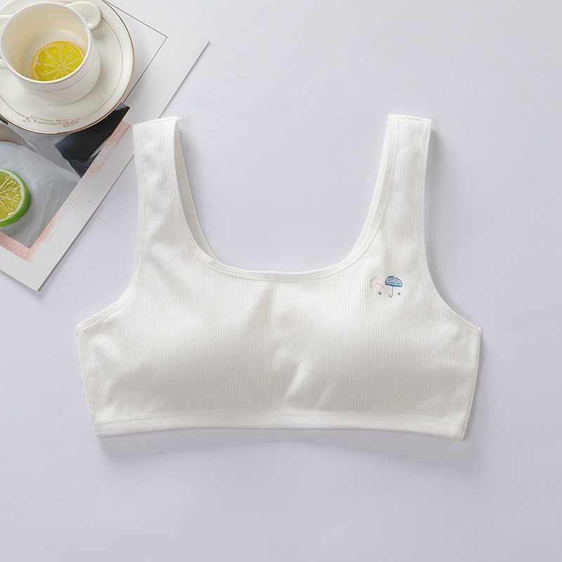 Áo lót vải cotton có đệm ngực có thể tháo rời thích hợp cho bé gái từ 9-16 tuổi